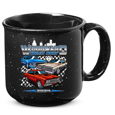 Woodward Timeless Cruisin 2024 Muscle Cars 15oz Campfire Ceramic Mug