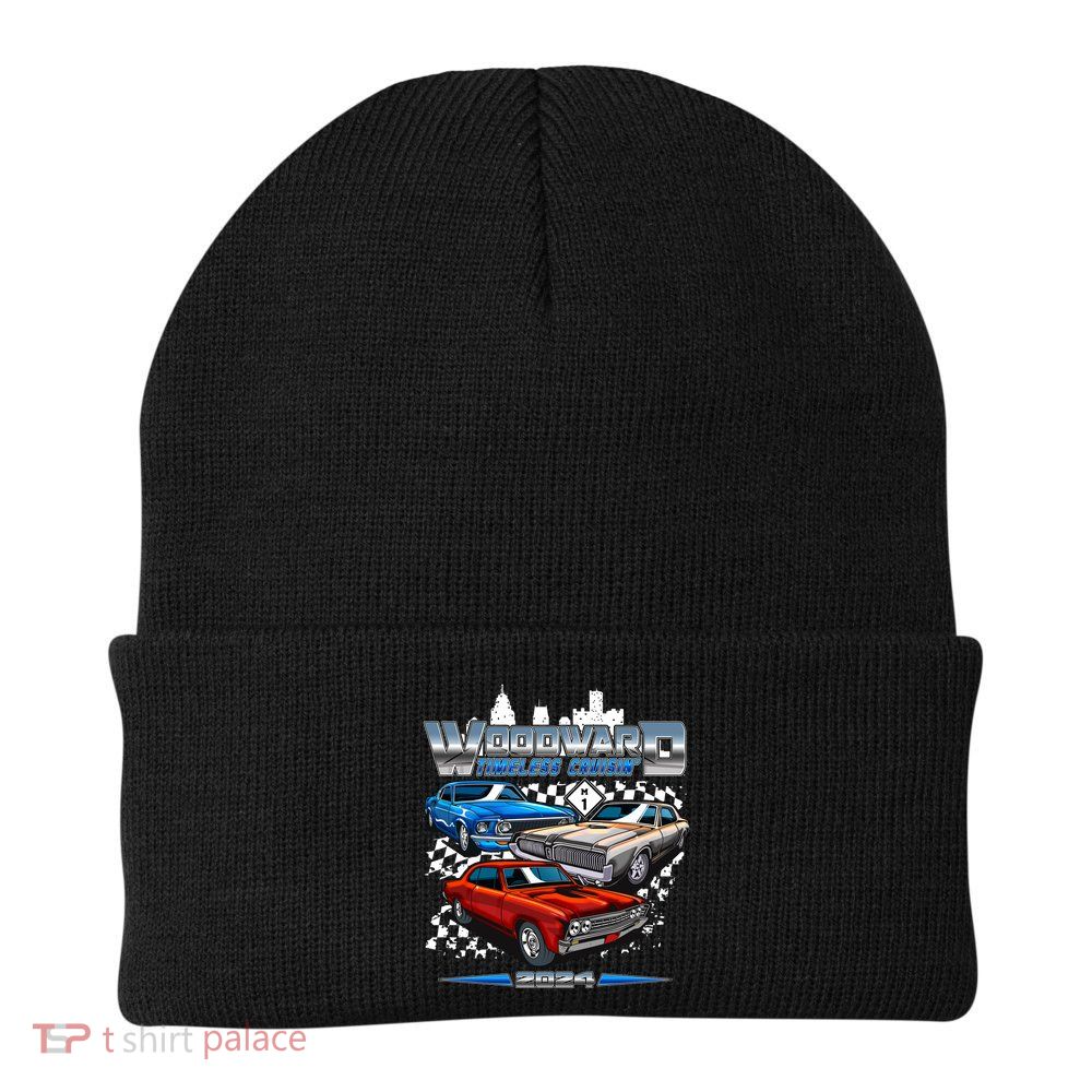 Woodward Timeless Cruisin 2024 Muscle Cars Knit Cap Winter Beanie