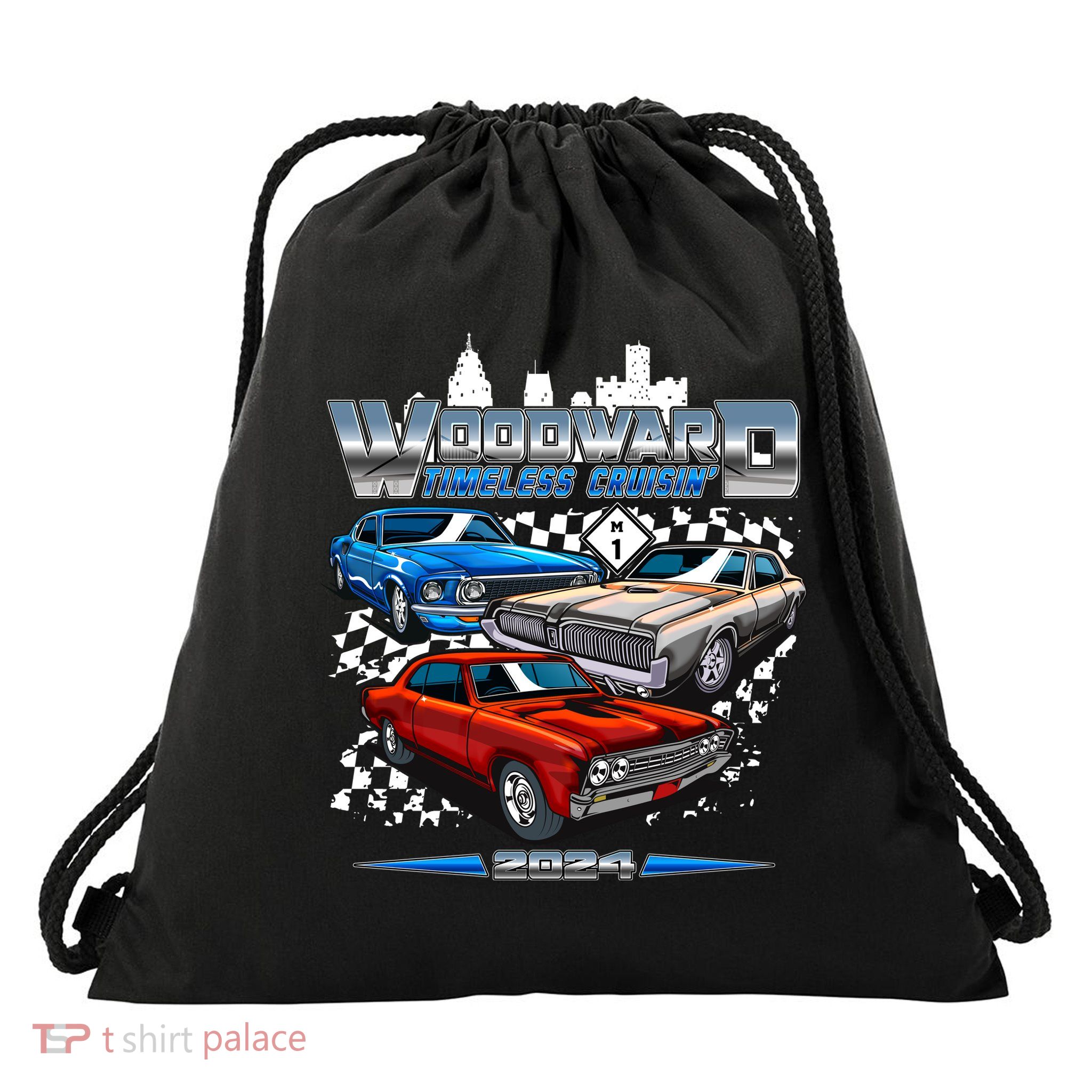Woodward Timeless Cruisin 2024 Muscle Cars Drawstring Bag