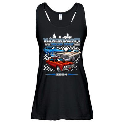 Woodward Timeless Cruisin 2024 Muscle Cars Ladies Essential Flowy Tank