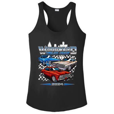 Woodward Timeless Cruisin 2024 Muscle Cars Ladies PosiCharge Competitor Racerback Tank
