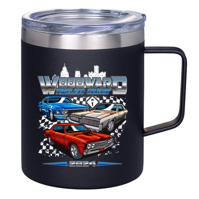 Woodward Timeless Cruisin 2024 Muscle Cars 12oz Stainless Steel Coffee Mug