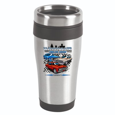 Woodward Timeless Cruisin 2024 Muscle Cars 16oz Travel Tumbler