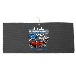 Woodward Timeless Cruisin 2024 Muscle Cars Large Microfiber Waffle Golf Towel