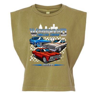 Woodward Timeless Cruisin 2024 Muscle Cars Garment-Dyed Women's Muscle Tee