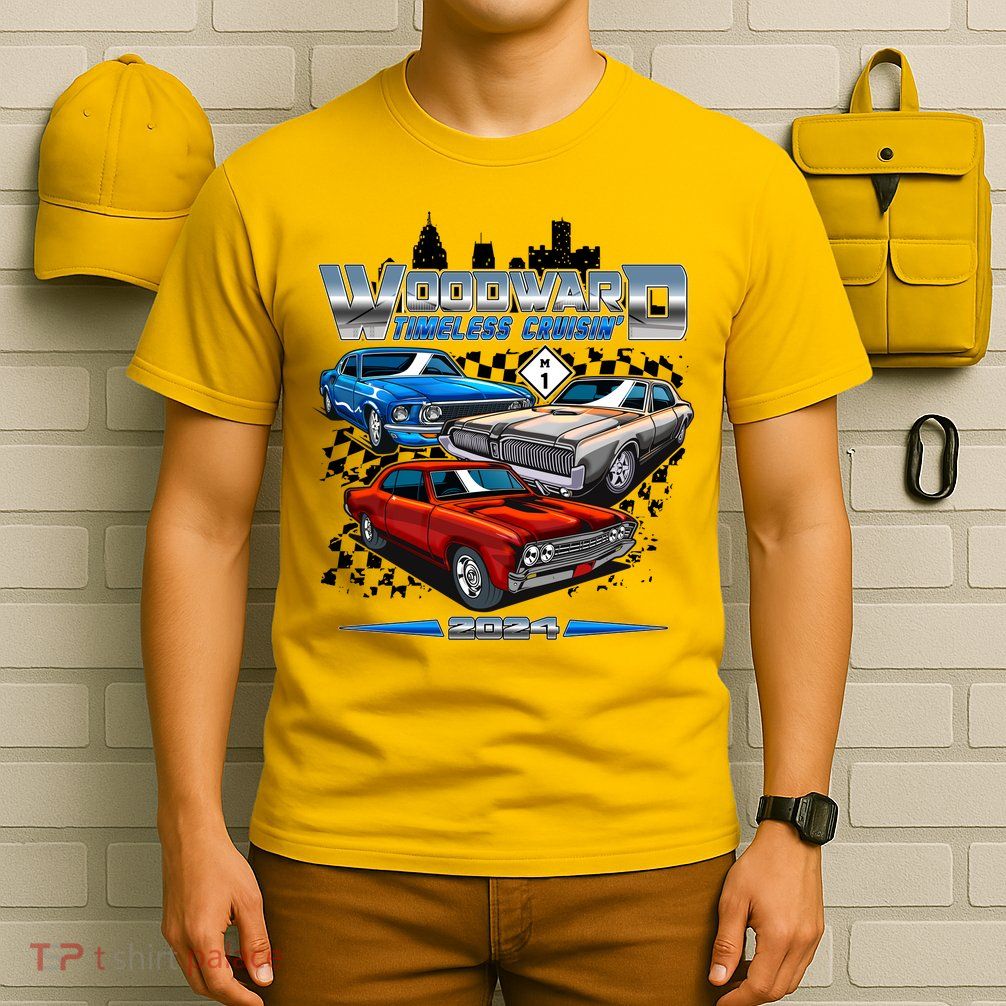 Woodward Timeless Cruisin 2024 Muscle Cars T-Shirt