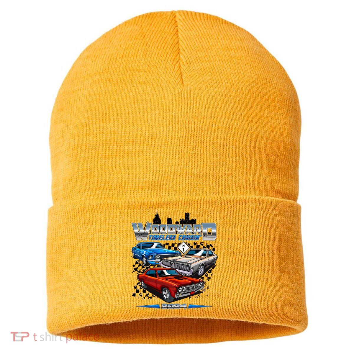 Woodward Timeless Cruisin 2024 Muscle Cars Sustainable Knit Beanie