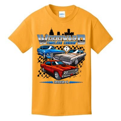 Woodward Timeless Cruisin 2024 Muscle Cars Kids T-Shirt