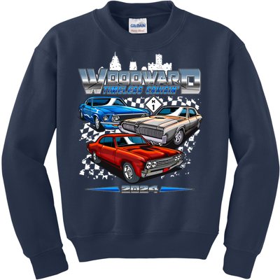 Woodward Timeless Cruisin 2024 Muscle Cars Kids Sweatshirt