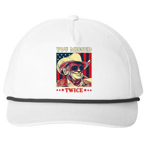 Western Trump Cow You Missed Twice Snapback Five-Panel Rope Hat