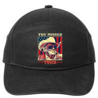 Western Trump Cow You Missed Twice 7-Panel Snapback Hat