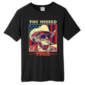 Western Trump Cow You Missed Twice Tall Fusion ChromaSoft Performance T-Shirt