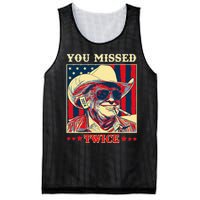 Western Trump Cow You Missed Twice Mesh Reversible Basketball Jersey Tank