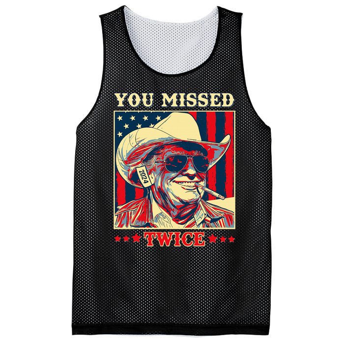 Western Trump Cow You Missed Twice Mesh Reversible Basketball Jersey Tank