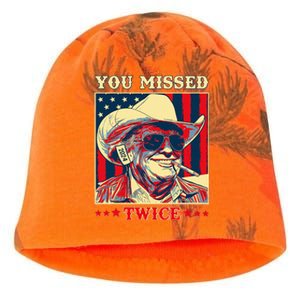 Western Trump Cow You Missed Twice Kati - Camo Knit Beanie