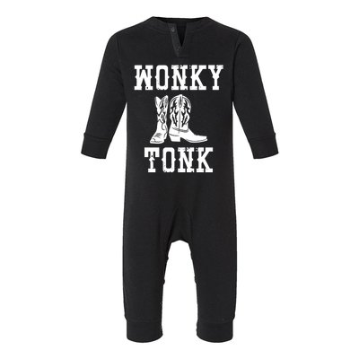 Wonky Tonk Cowboy Boots Infant Fleece One Piece