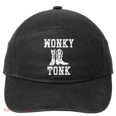 Wonky Tonk Cowboy Boots 7-Panel Snapback Hat