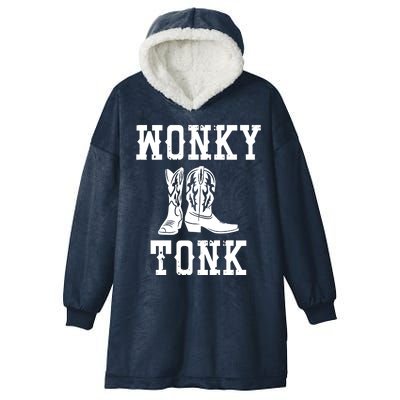 Wonky Tonk Cowboy Boots Hooded Wearable Blanket