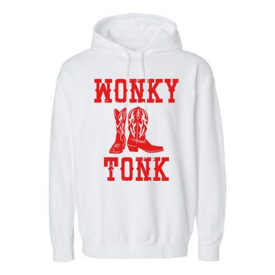 Wonky Tonk Cowboy Boots Garment-Dyed Fleece Hoodie