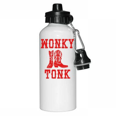 Wonky Tonk Cowboy Boots Aluminum Water Bottle 