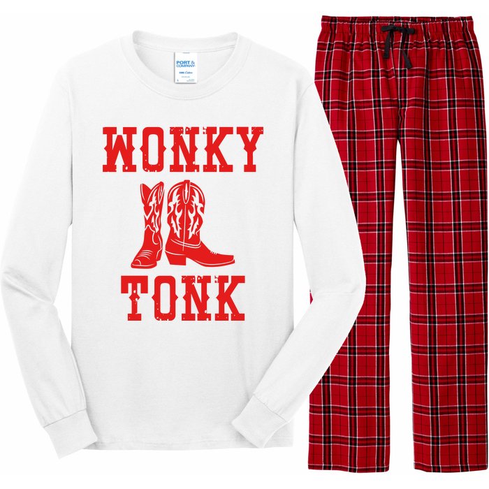 Wonky Tonk Cowboy Boots Long Sleeve Pajama Set