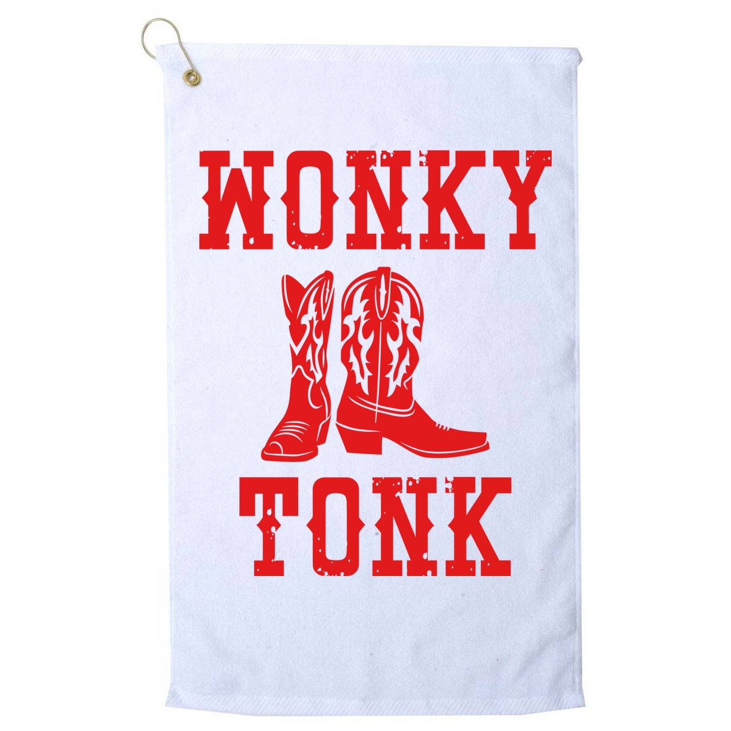 Wonky Tonk Cowboy Boots Golf Towel