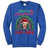 Welsh Terrier Christmas Santa Hat Dog Mom Boho Rainbow Xmas Great Gift Sweatshirt