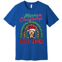 Welsh Terrier Christmas Santa Hat Dog Mom Boho Rainbow Xmas Great Gift Premium T-Shirt