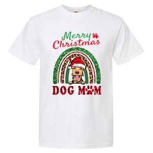 Welsh Terrier Christmas Santa Hat Dog Mom Boho Rainbow Xmas Great Gift Garment-Dyed Heavyweight T-Shirt