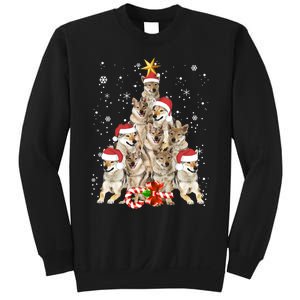 Wolfs Tree Christmas Sweater Xmas Pet Animal Wolf Lover Gift Long Sleeve Sweatshirt