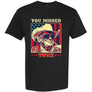 Western Trump Cow You Missed Twice Garment-Dyed Heavyweight T-Shirt