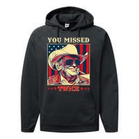 Western Trump Cow You Missed Twice Performance Fleece Hoodie