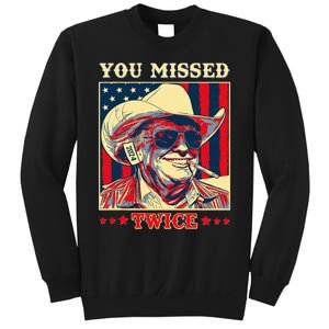 Western Trump Cow You Missed Twice Sweatshirt