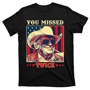 Western Trump Cow You Missed Twice T-Shirt