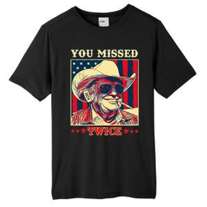 Western Trump Cow You Missed Twice Tall Fusion ChromaSoft Performance T-Shirt