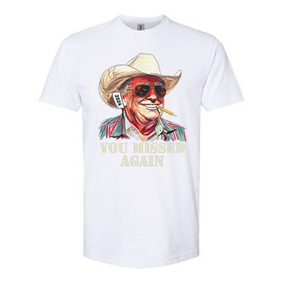 Western Trump Cowboy You Missed Again Gift Softstyle® CVC T-Shirt