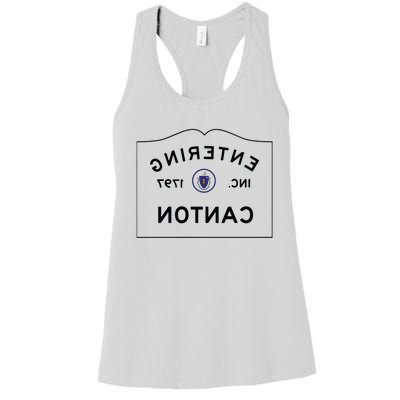 Welcome To Canton Mirrored Women's Racerback Tank