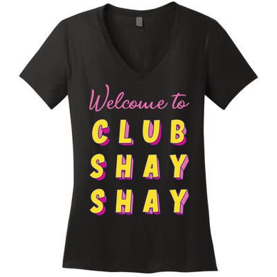 Welcome To Club S.H.A.Y Shannon Women's V-Neck T-Shirt