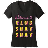 Welcome To Club S.H.A.Y Shannon Women's V-Neck T-Shirt