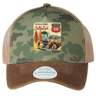 Welcome To California, Vintage La California Car Graphic Legacy Tie Dye Trucker Hat