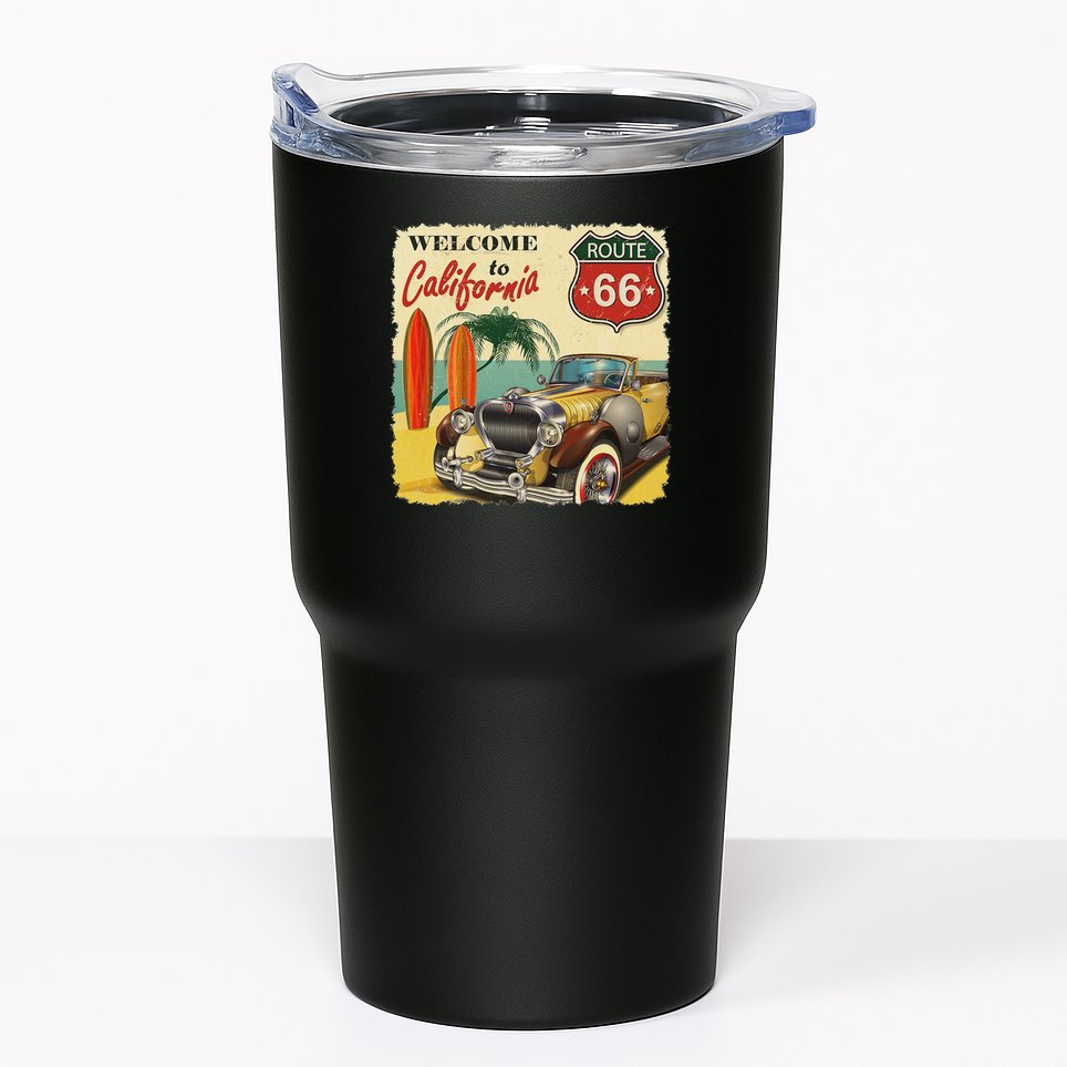 Welcome To California, Vintage La California Car Graphic Tumbler