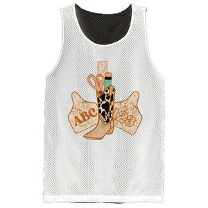 Western Teacher Cowboy Cowgirl Mesh Reversible Basketball Jersey Tank