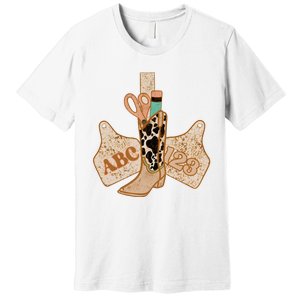 Western Teacher Cowboy Cowgirl Premium T-Shirt