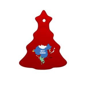 West Taiwan China Map Define China West Taiwan Funny China Funny Gift Ceramic Tree Ornament