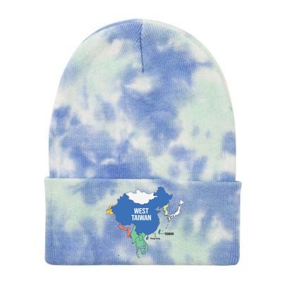 West Taiwan China Map Define China West Taiwan Funny China Funny Gift Tie Dye 12in Knit Beanie