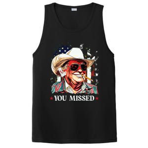 Western Trump Cowboy You Missed Trump 2024 American Flag PosiCharge Competitor Tank