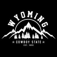 Wyoming The Cowboy State Est 1890 Vintage Mountains Gift Visor