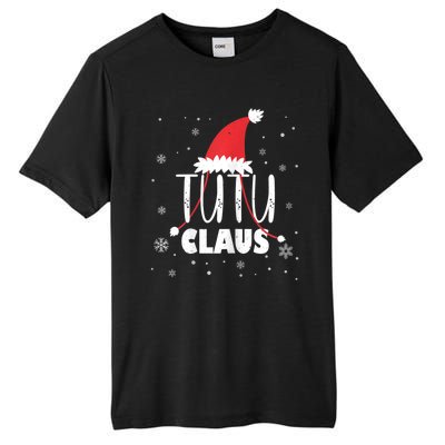 Womens Tutu Claus Santa Hat Hawaiian Grandma & Grandkids Christmas Tall Fusion ChromaSoft Performance T-Shirt