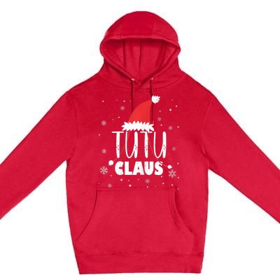 Womens Tutu Claus Santa Hat Hawaiian Grandma & Grandkids Christmas Premium Pullover Hoodie