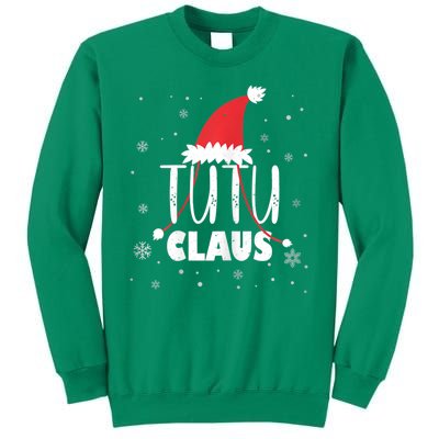 Womens Tutu Claus Santa Hat Hawaiian Grandma & Grandkids Christmas Sweatshirt